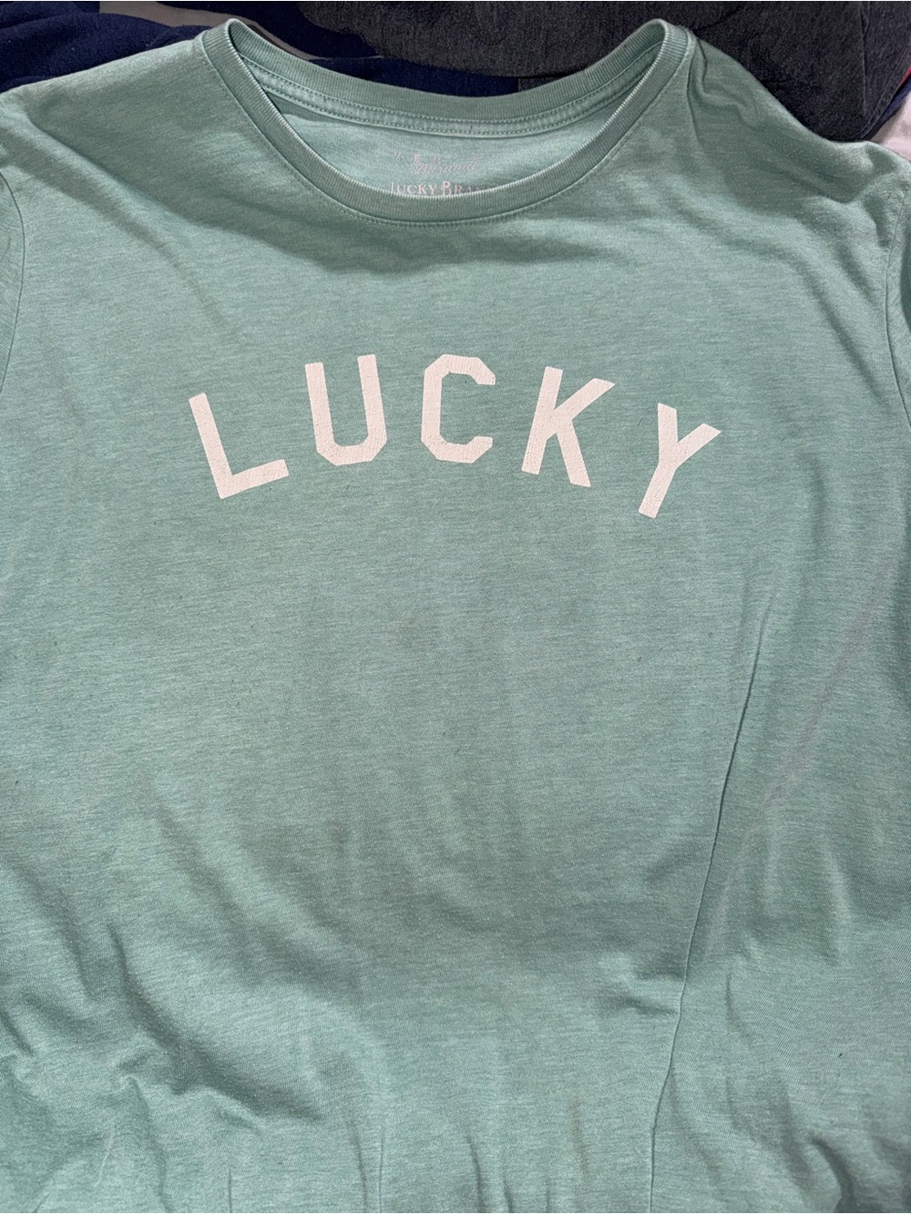 Lucky Brand Seafoam Green Graphic Crewneck Tee